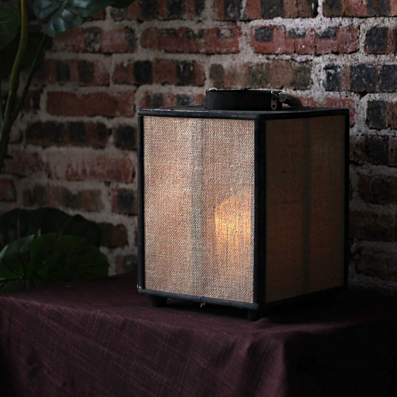 Vintage Burlap Lantern Candle Holder – Simple Style Decorative Piece for Tea Rooms, Showrooms, and Traditional Spaces, Japanese & Chinese Style