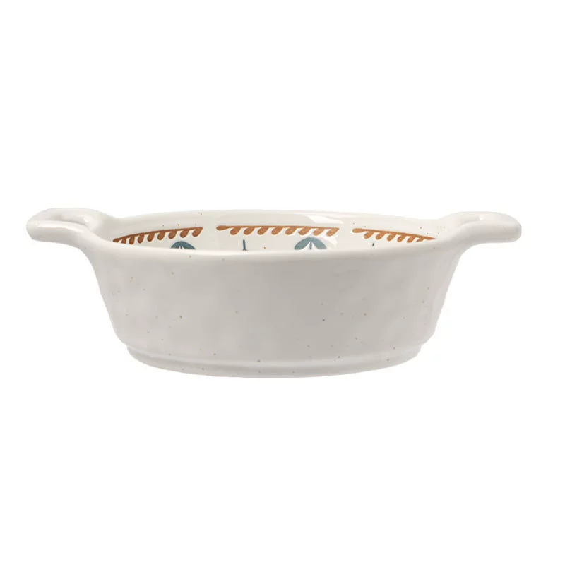 Creative Ceramic Double-Handled Bowl