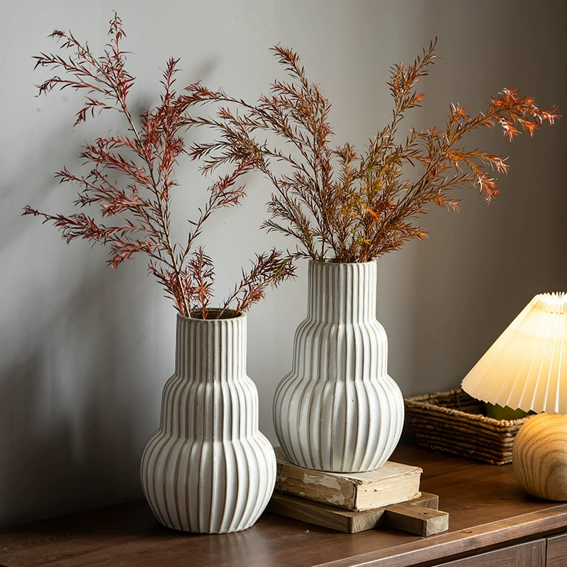 Elegant Ceramic Vase, Creative Small Opening Flower Arrangement, Luxury Home Décor for Entryway & Living Room