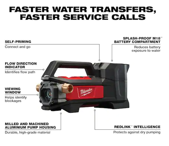 M18 18-Volt 1/4 HP Lithium-Ion Cordless Transfer Pump (Tool Only)