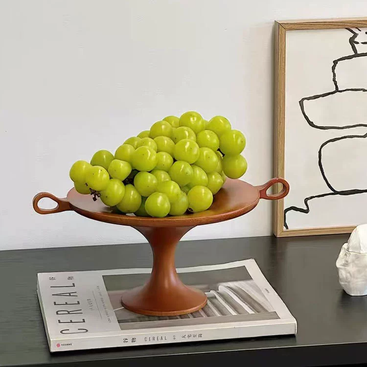 Wood Color Double Ear Fruit Placement Tray