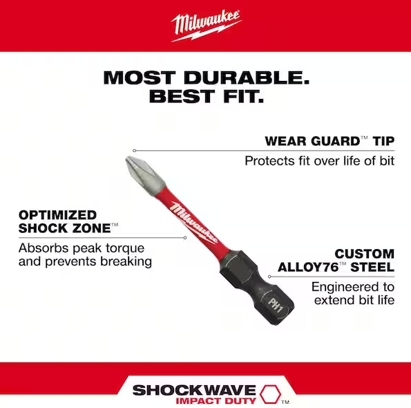 SHOCKWAVE Impact Duty Alloy Steel Screw Driver Drill Bit Set (50-Piece)