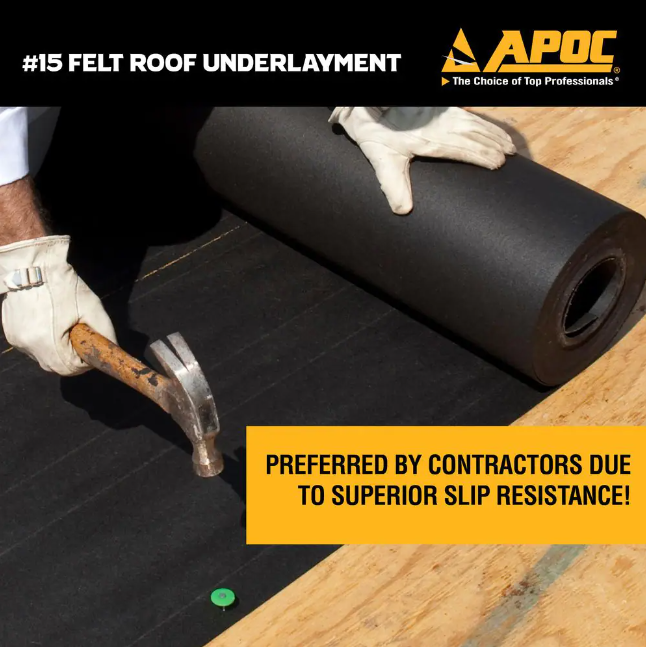 APOC 36 in. x 144 ft. 432 sq. ft. Felt Roof Underlayment