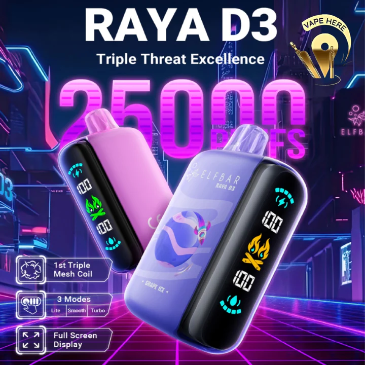 ELF BAR RAYA D3 25000 PUFFS 50MG DISPOSABLE VAPE