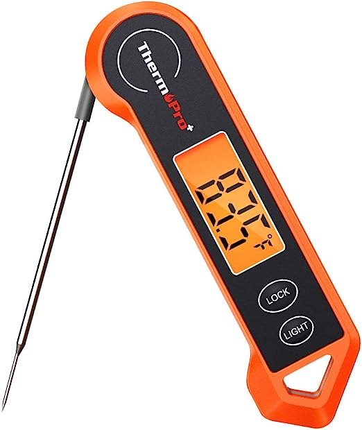 ThermoPro TP19H Digital Meat Thermometer for Cooking with Ambidextrous Backlit, Waterproof Kitchen Cooking Food Thermometer for BBQ Grill Smoker Oil Fry Candy Instant Read Thermometer