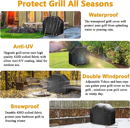 If you enjoy grilling often, you will want to ensure that your grill stays clean and dry in the backyard until the next time it will be used. Aoretic grill covers are designed to withstand all harsh weathers, protect your grill from sunlight, rain, dust