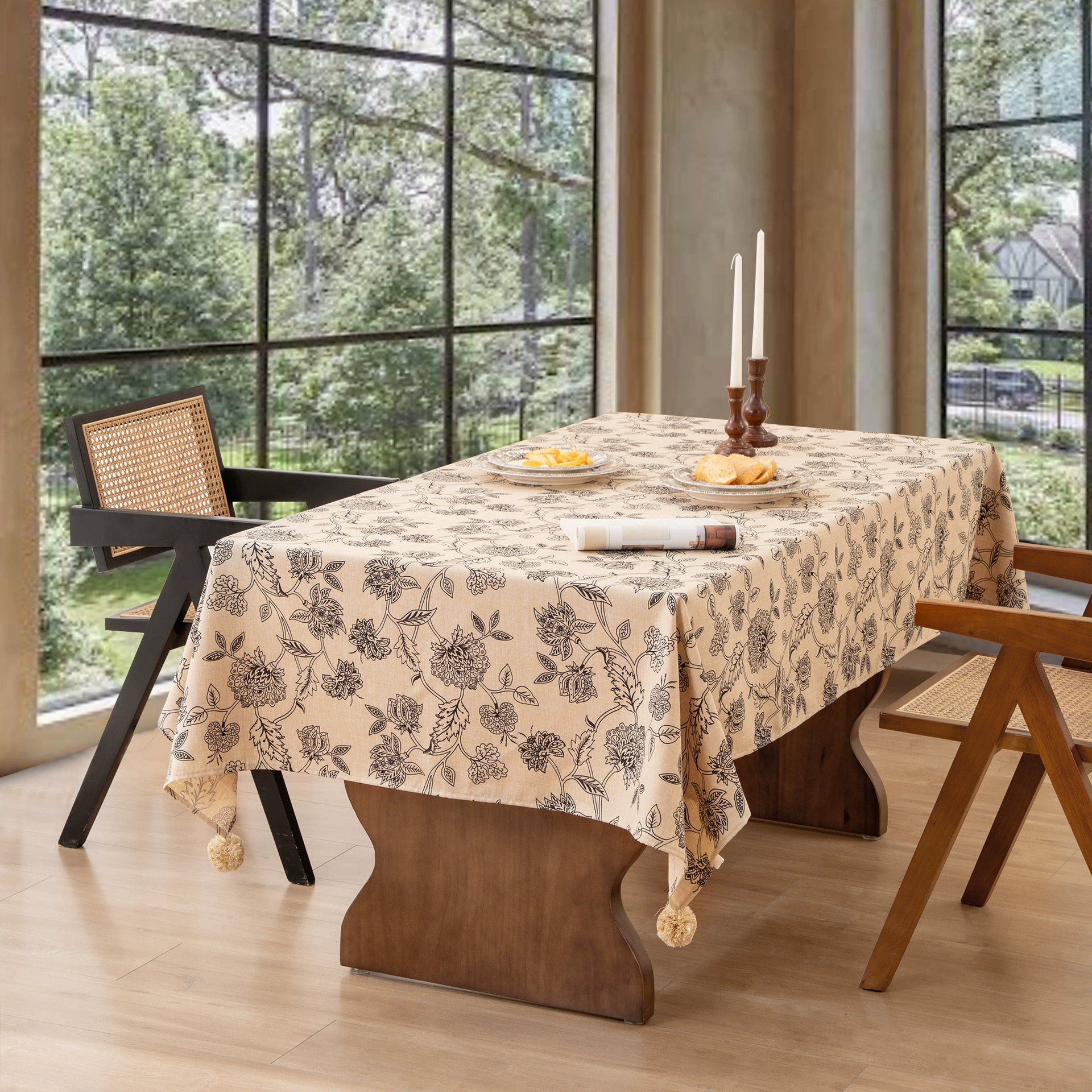 Cotton-Linen Tablecloth – Elegant and Durable for Dining & Coffee Tables