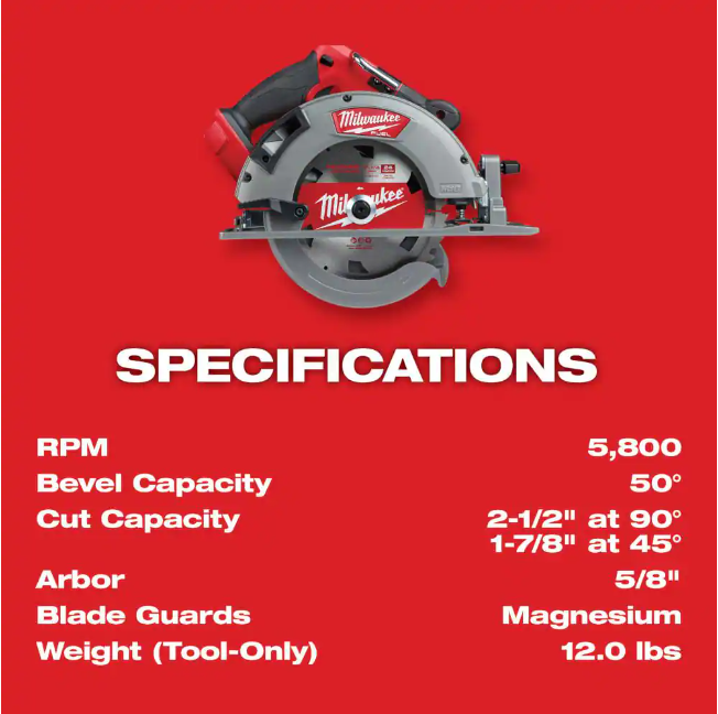 M18 FUEL 18V Lithium-Ion Brushless Cordless 7-1/4 in. Circular Saw (Tool-Only)