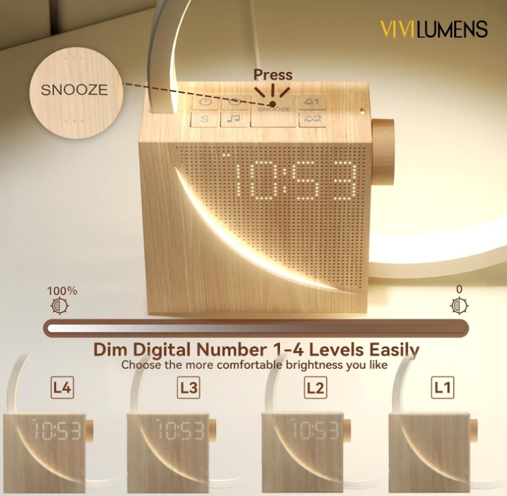🌞 Buy 1 Get 1 FREE! Sunrise Alarm Clock + 10 Soothing Sounds 🎁 Heavy Sleepers & Gift Lovers 💤