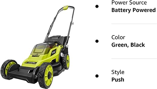 Ryobi P1108BTL ONE+ 18V 13 in. Cordless Battery Walk Behind Push Lawn Mower (Tool Only)