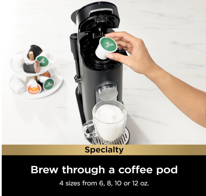 Ninja PB051 Pods Grounds Specialty Single-Serve Coffee Maker