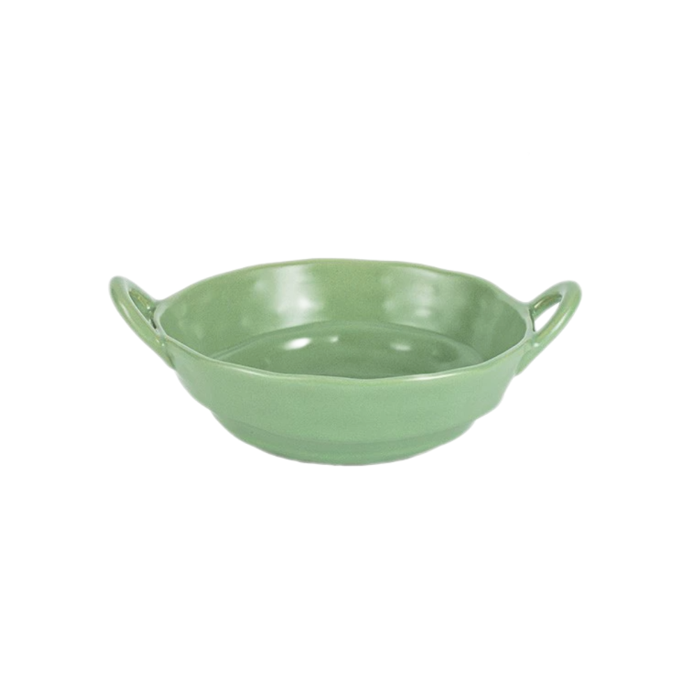 Japanese Ceramic Matte Double-Handled Soup Bowl