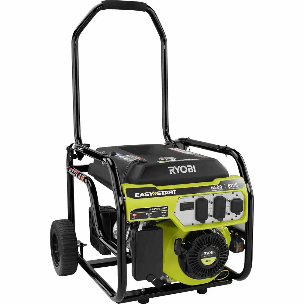 6,500-Watt Gasoline Powered Portable Generator with CO Shutdown Sensor