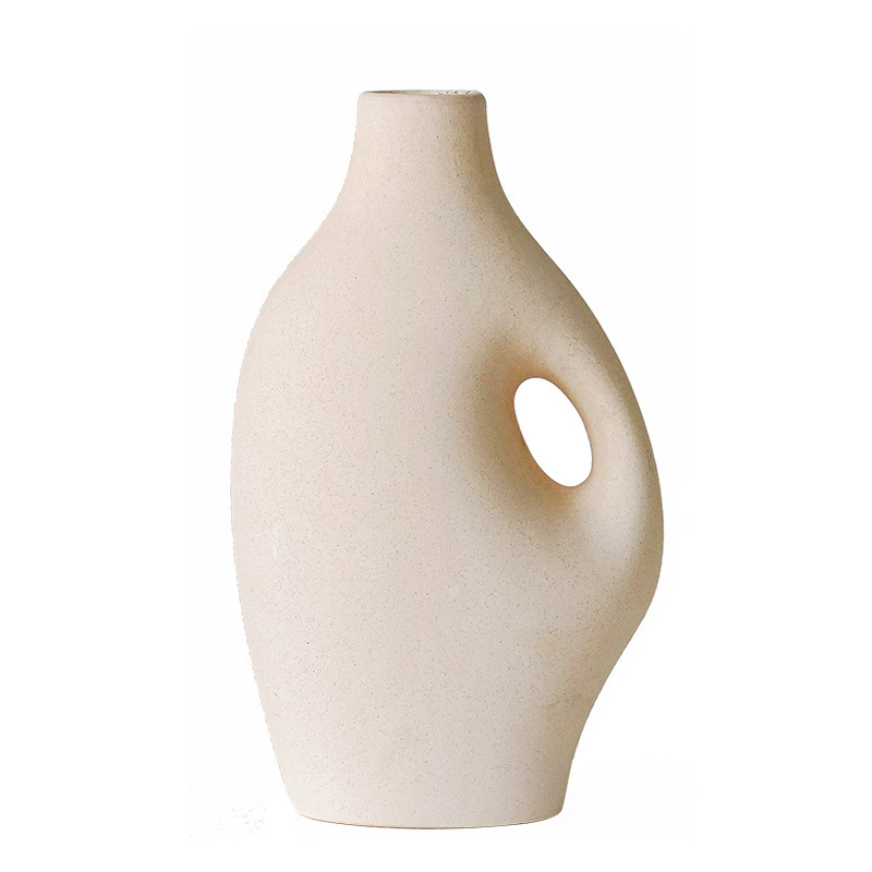 Minimalist Ceramic Vase - Elegant Home Décor for Living Room, Hallway, and Hydroponic Floral Arrangements