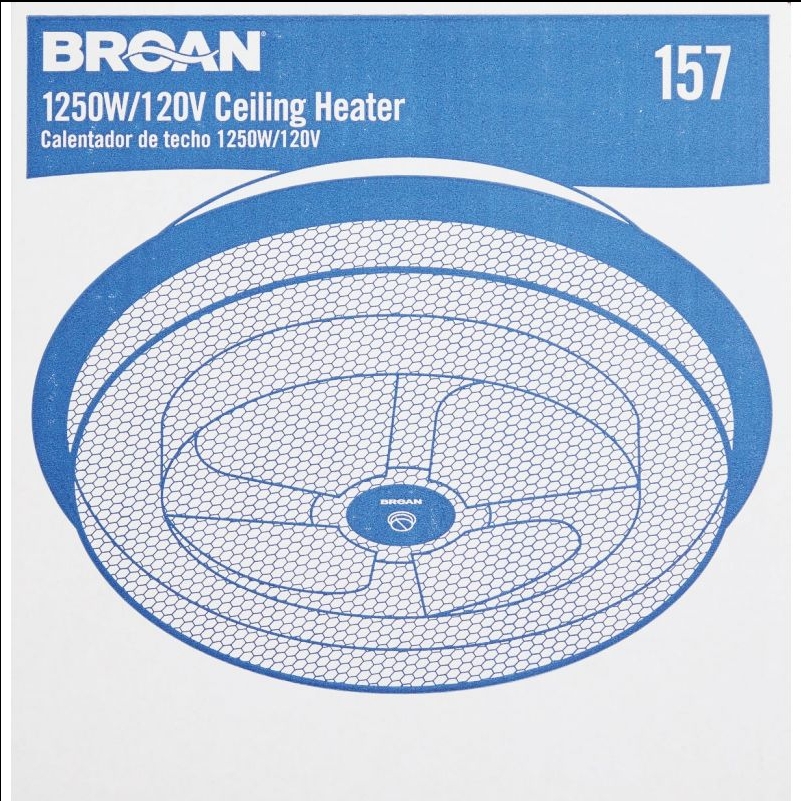 Broan Ceiling Heater Silver 10.7A