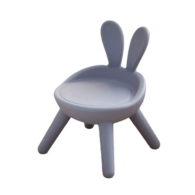 Cute Bunny-Shaped Kids' Backrest Chair – Comfortable Plastic Seat for Toddlers