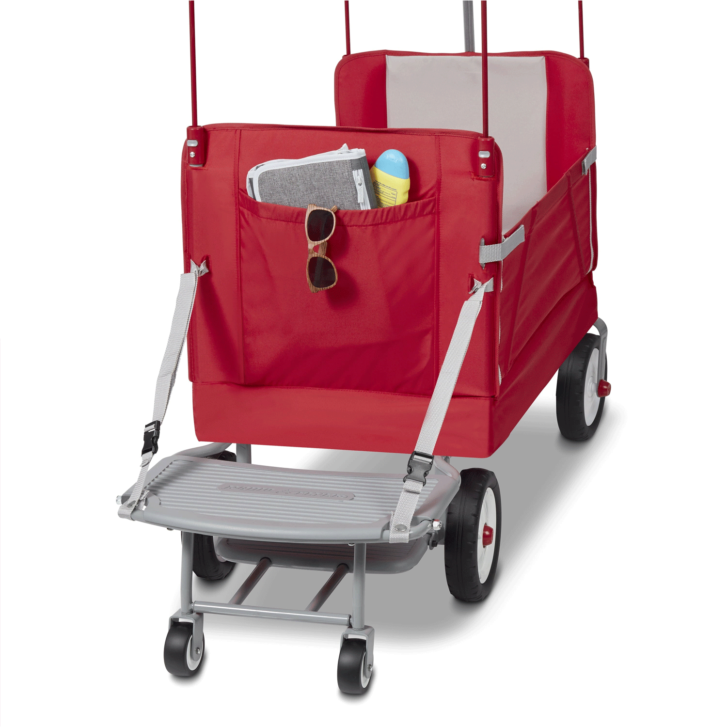 Radio Flyer, 3-in-1 Tailgater Wagon with Canopy, Folding Wagon, Red