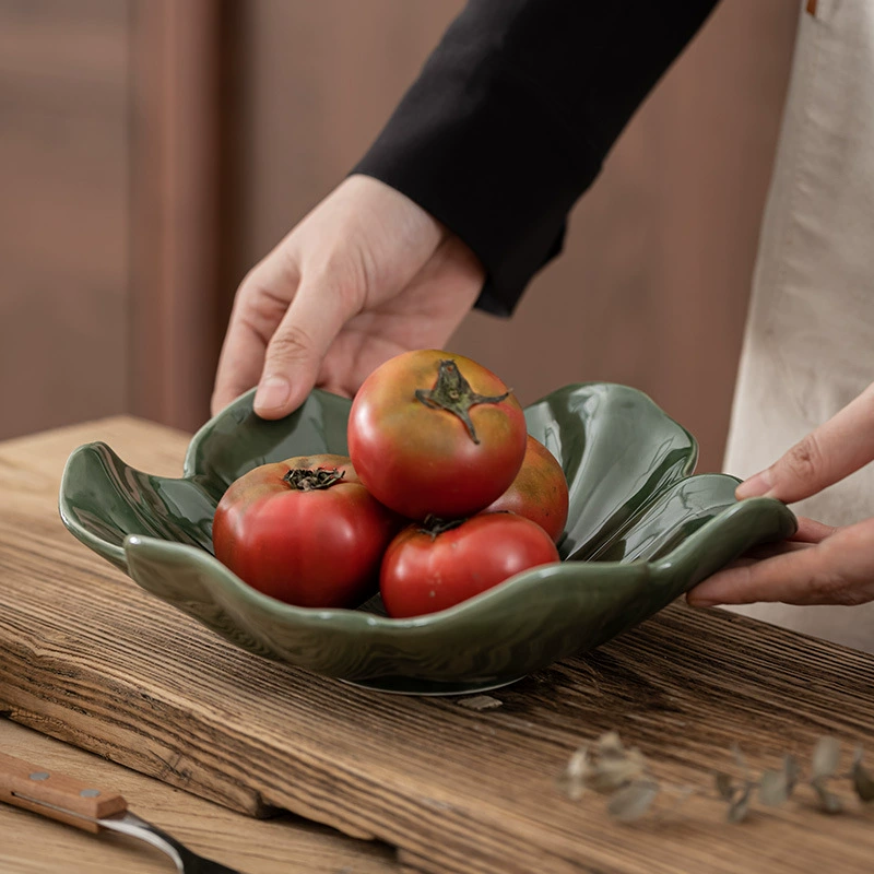 Vintage High-End Ceramic Fruit Plate, Elegant Serving Tray for Home, Living Room, Candy Dish & Restaurant