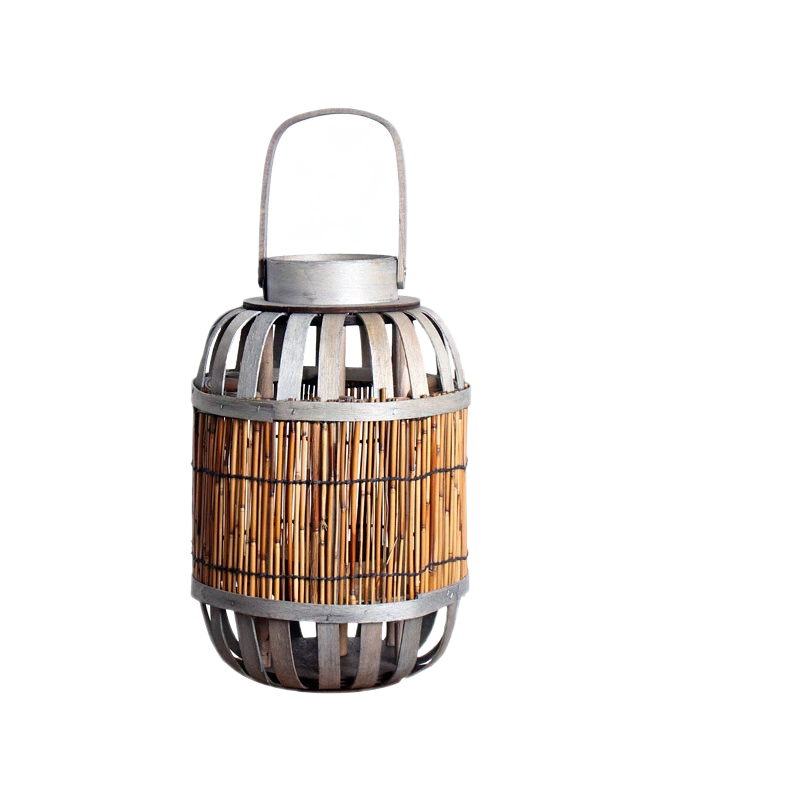 Vintage Wooden Floor Lantern Candle Holder – Traditional Chinese Style Decorative Lantern for Gardens, Courtyards, Guesthouses, and Villas