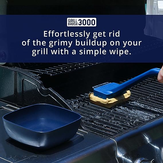 Grill Rescue BBQ Replaceable Scraper Cleaning Head, Bristle Free - Safe, Durable and Unique Scraper Tools for Cast Iron or Stainless-Steel Grates, Barbecue Cleaner (GB3000)