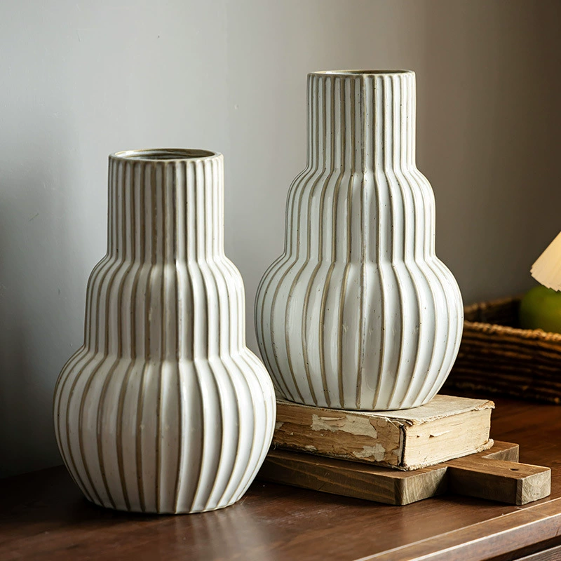 Elegant Ceramic Vase, Creative Small Opening Flower Arrangement, Luxury Home Décor for Entryway & Living Room