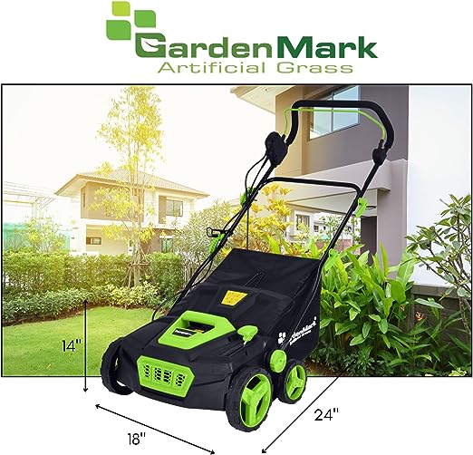 SweeperPro by GardenMark | Artificial Grass Sweeper w/50ft Cord | Fast and Easy Turf Cleanup | Extend The Life & Appearance