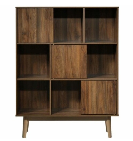 Montage Walnut Mid Century Bookcase