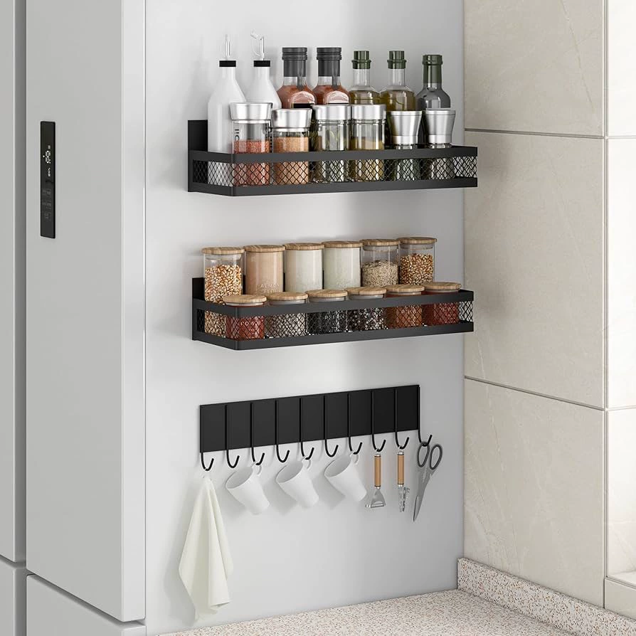 No-Drill Spice Rack Organizer – Easy Hang, Space-Saving Solution