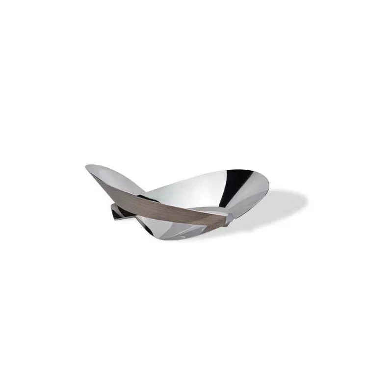 Modern Luxe Creative Abstract Stainless Steel Fruit Tray for Living Room and Home Decor