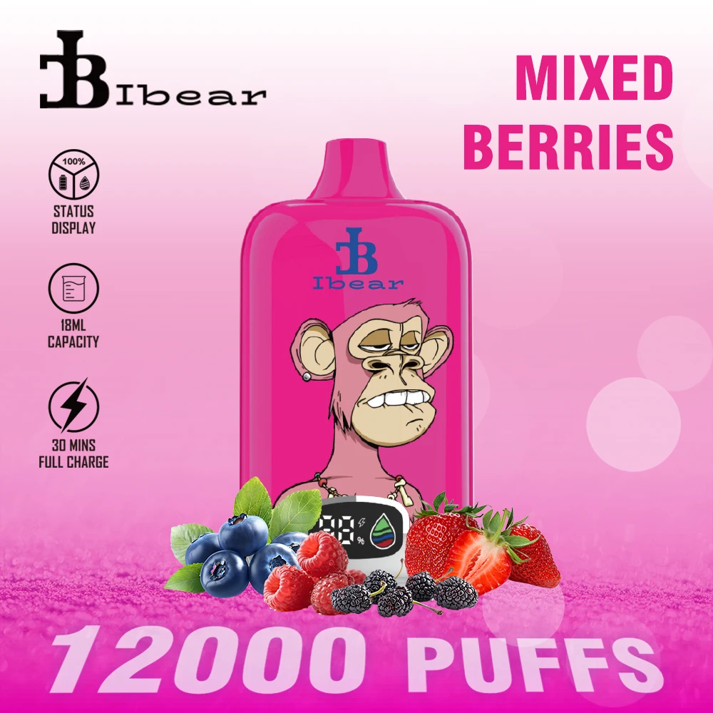 Ibear Digital Box 12K Einweg-E-Zigarette (Nikotingehalt 2 %)
