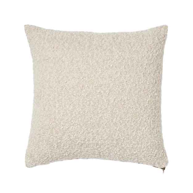 Woven Boucle Square Throw Pillow With Exposed