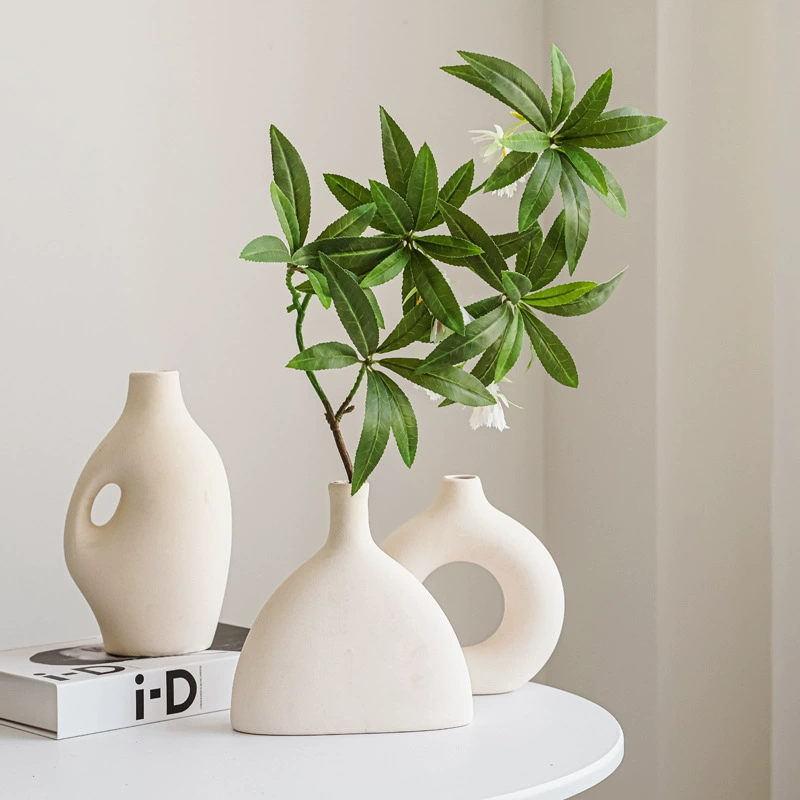 Minimalist Ceramic Vase - Elegant Home Décor for Living Room, Hallway, and Hydroponic Floral Arrangements