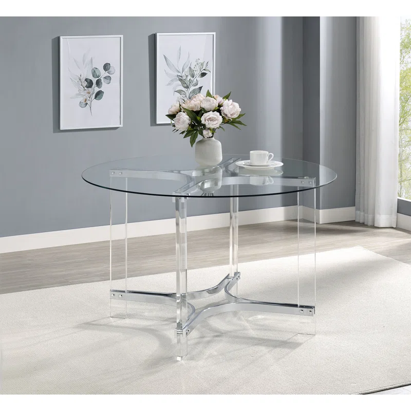 Fab Glass and Mirror 38 in. Clear Round Glass Table Top 12 in. Thickness Tempered Beveled Edge Polished 38RT12THBEAN