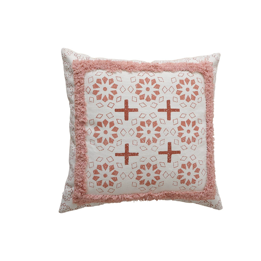 Printed Square Throw Pillow – Decorative Cushion for Sofa & Bed