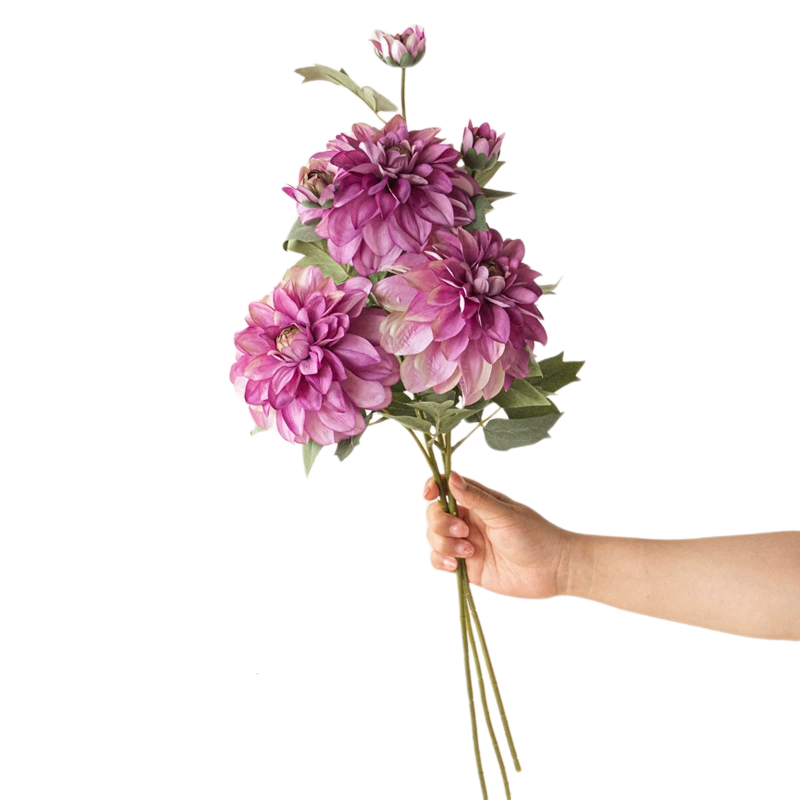 Realistic Artificial Dahlia Bouquet for Indoor Tabletop Decor