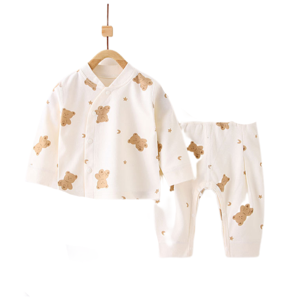 2024 Kids' Cotton Underwear Set - High-Waist Thermal Pajamas for Autumn