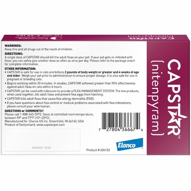 Capstar Blue For Cats And Small Dogs 2 - 25 Lbs 6 Tablet