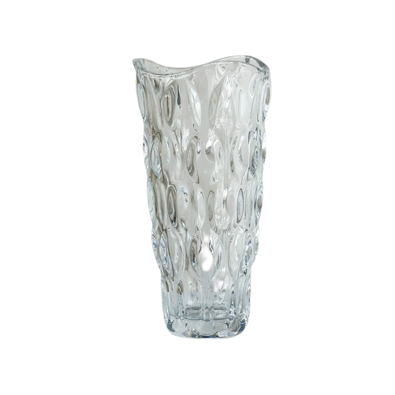 Nordic Crystal Glass Vase - High-End Elegant Flower Vase for Fresh Flowers, Hydroponic Floral Arrangements, Transparent Décor