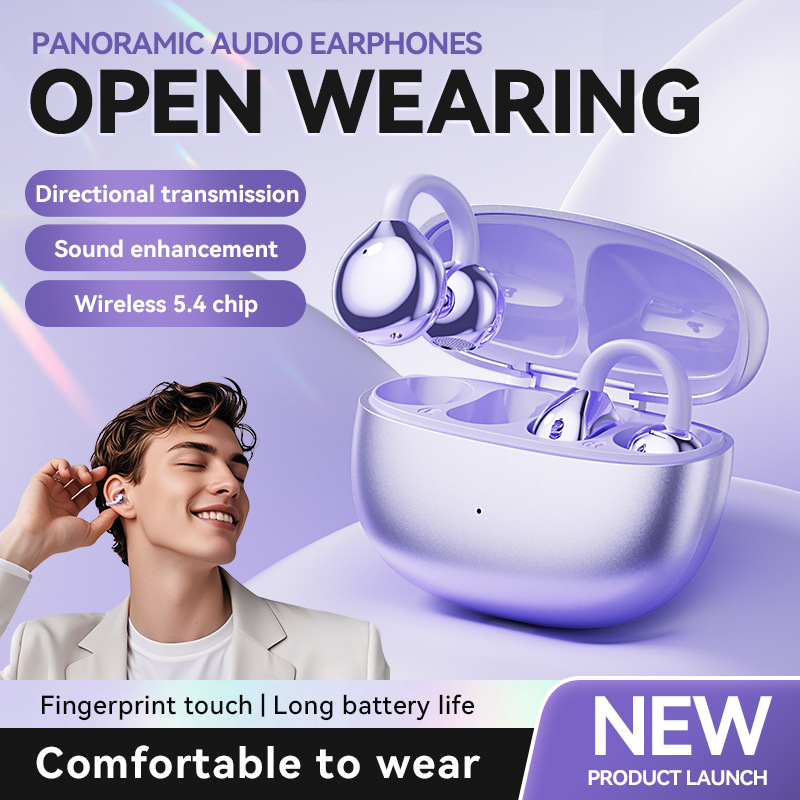 Open Wearing Panoramic Audio Earphones – Directional Sound & Long Battery Life