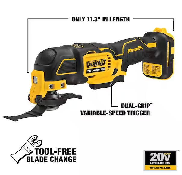 ATOMIC 20V MAX Cordless Brushless Oscillating Multi Tool (Tool Only)