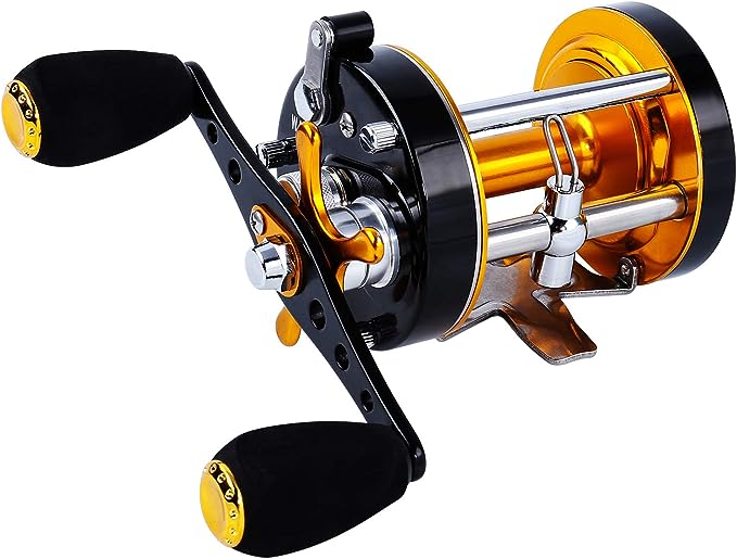 Sougayilang Fishing Reels Round Baitcasting Reel - Conventional Reel - Reinforced Metal Body and  Star Drag