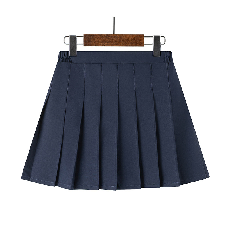 Girls' Pleated Skirt – 2024 Korean-Style School Uniform, Classic Preppy Short Skirt for Kids