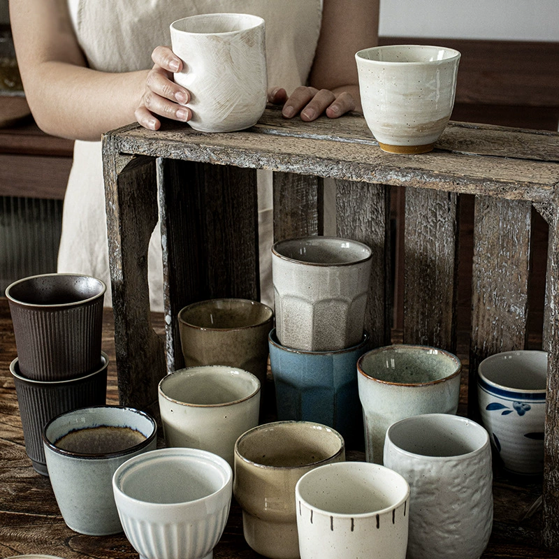 Rustic Ceramic Soup Mug Set