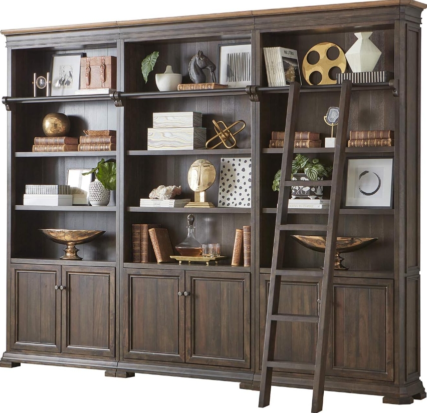 Sonoma Brown Executive Bookcase Wall