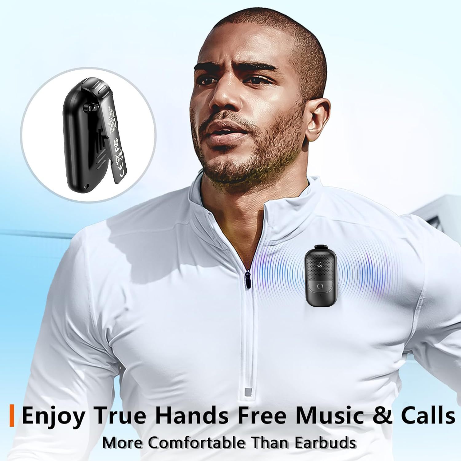 Outdoor Clip-On Speaker: Portable IPX6 Waterproof with Magnetic Clip and Long Battery Lif