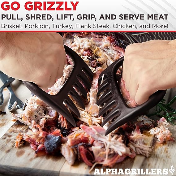 Meat Shredder Claws - Meat Claws for Shredding BBQ Pulled Pork, Chicken- Bear Claws for Shredding Meat in Kitchen, Grill, Barbecue, BBQ Smoker Accessories Paws, BBQ Grilling Gifts for Men & Women