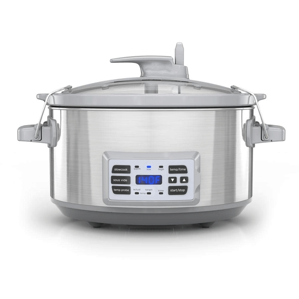 BLACK+DECKER 7 Qt. Stainless Steel Electric Slow Cooker with Temperature Probe and Precision Sous-Vide SCD7007SSD