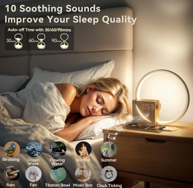 🌞 Buy 1 Get 1 FREE! Sunrise Alarm Clock + 10 Soothing Sounds 🎁 Heavy Sleepers & Gift Lovers 💤
