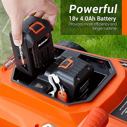 Maxlander 40V Lawn Mowers, 15'' Electric Lawn Mower Cordless (2-in-1), 2 PCS 4.0Ah Batteries and Charger Included