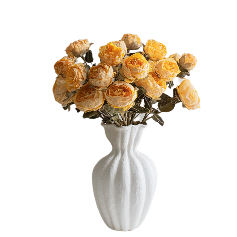 High-End Faux Peony Bouquet - Elegant Artificial Flower Arrangement for Living Room, Dining Table, and Tabletop Decor